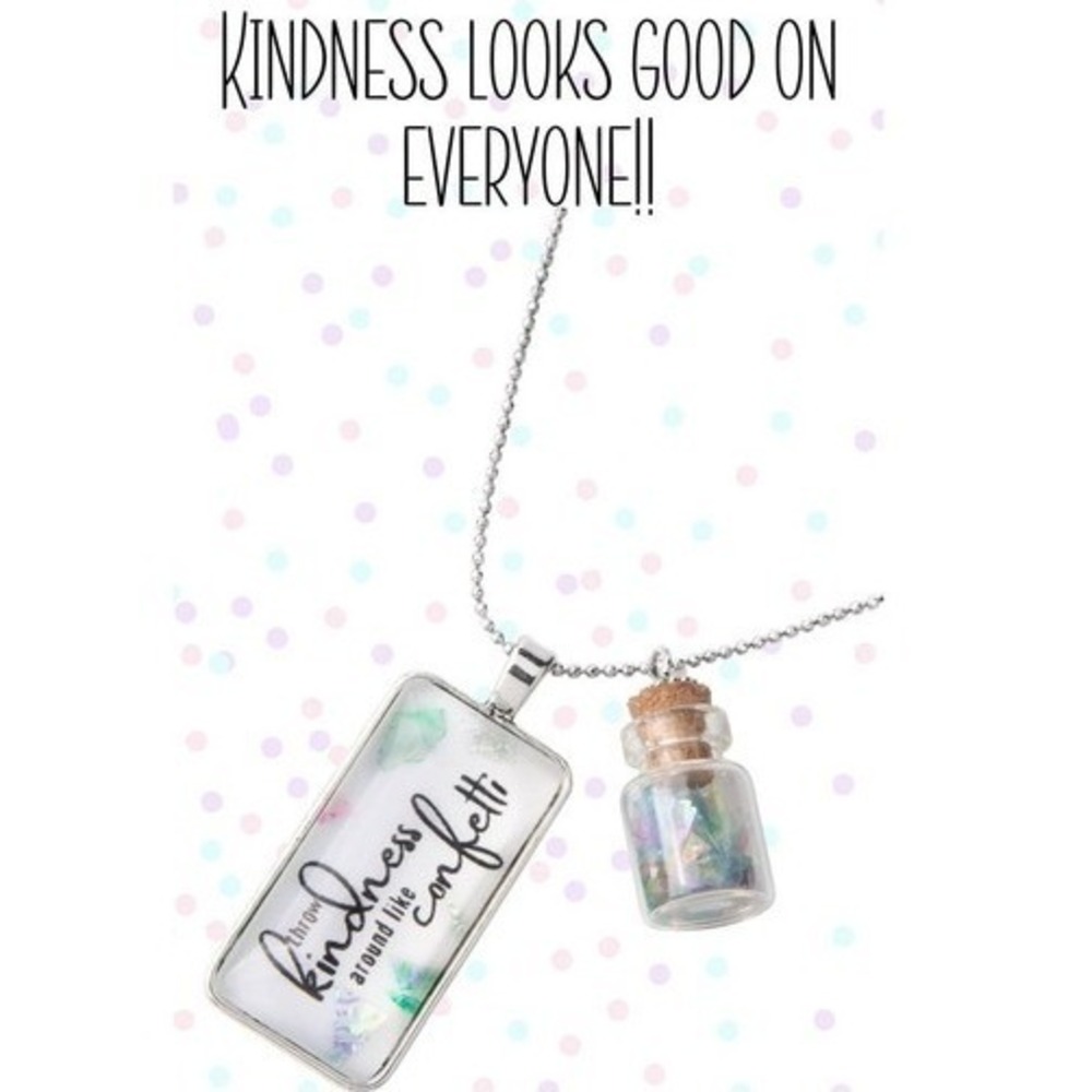 Plunder Design Throw Kindness Around Like Confetti‎ Necklace Silver Ball Chain